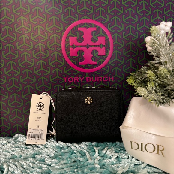 Authentic Tory Burch Emerson Mini Wallet Black/101 - Picture 6 of 8